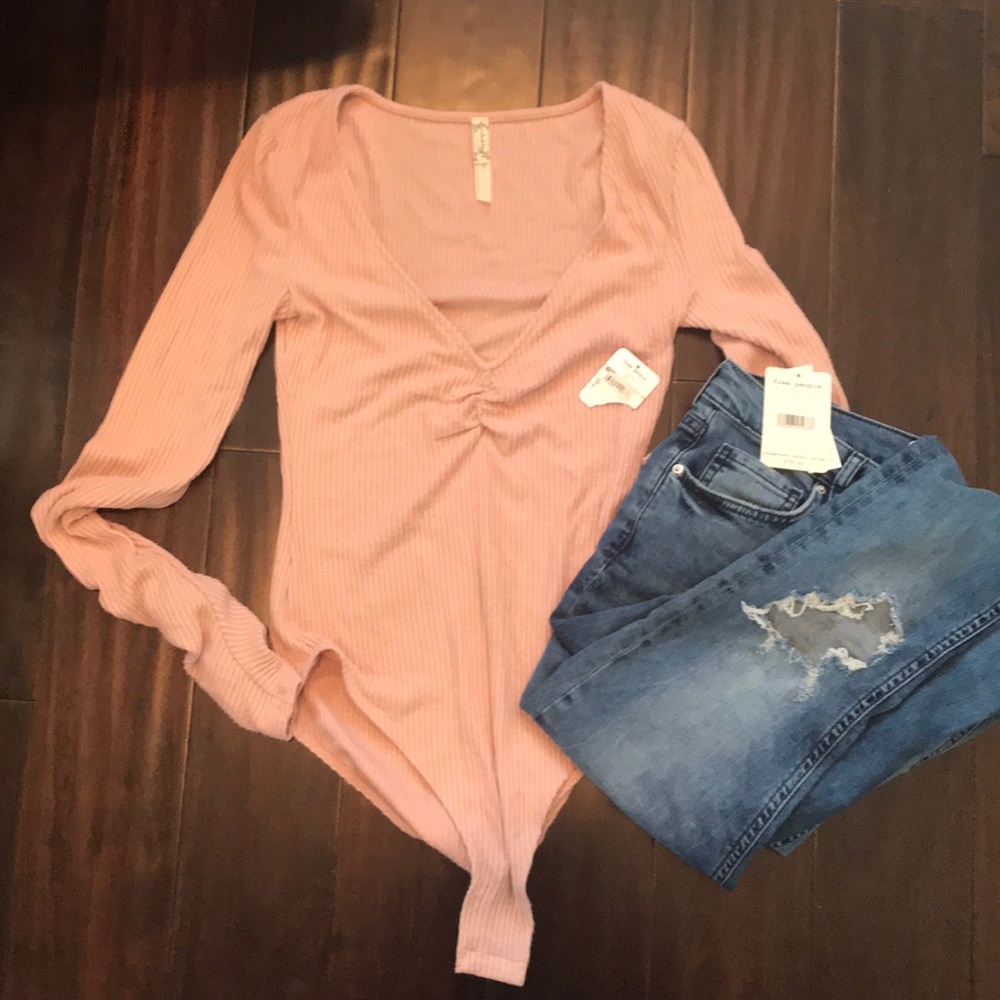 Free People Mauve Bodysuit NWT